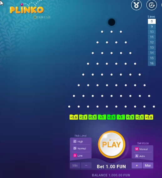 Juego Plinko